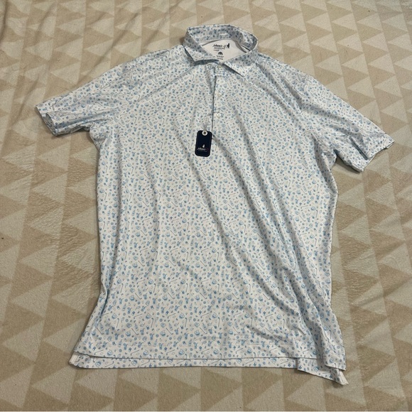 Johnnie o Performance Jersey Polo - Juice Print maliblu - Picture 6 of 8